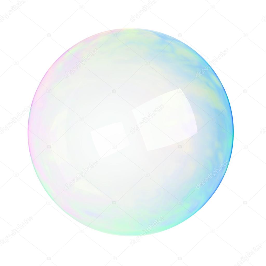 soap bubble on a white background