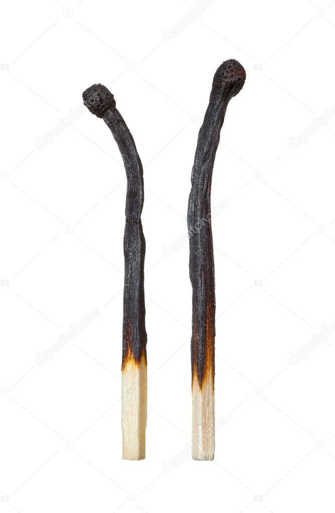 The Symbol of the divorce. Two burned matches turned away from each other.