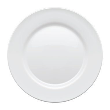 Plate on white background clipart