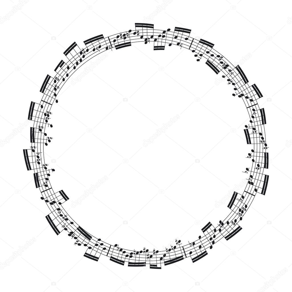Music notes in the form of a circle Stock Vector Image by ©akinshin