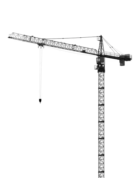 Hoisting crane, silhouette on a white background — Stock Photo, Image