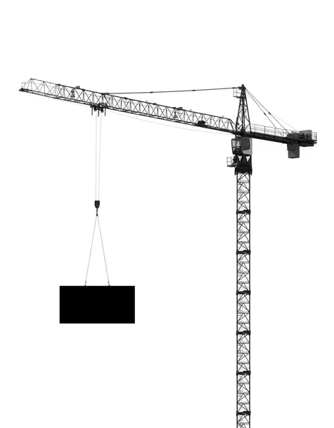 Hoisting crane, silhouette — Stock Photo, Image