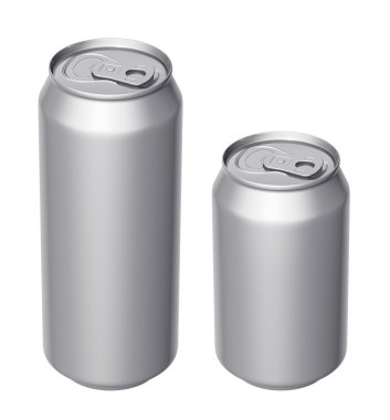 kutu bira veya beyaz bir arka plan üzerinde diğer içecekler