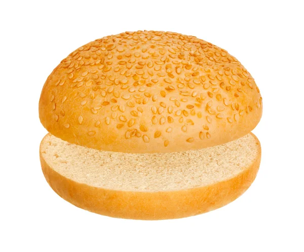 Hamburger bun pe un fundal alb — Fotografie, imagine de stoc