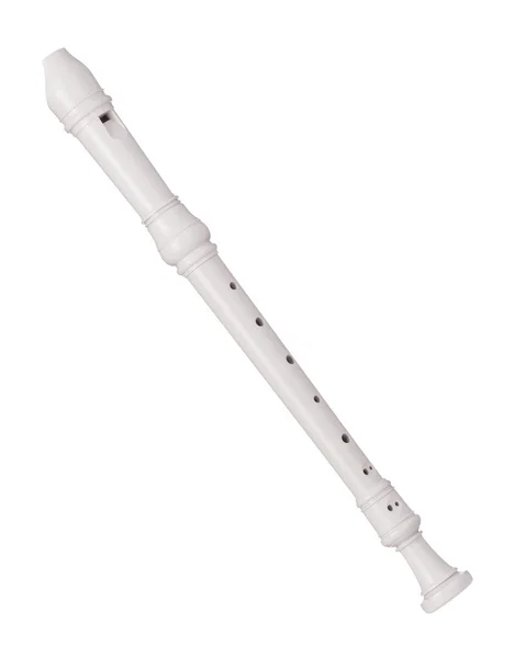 Block flute on a white background — Stock Photo, Image