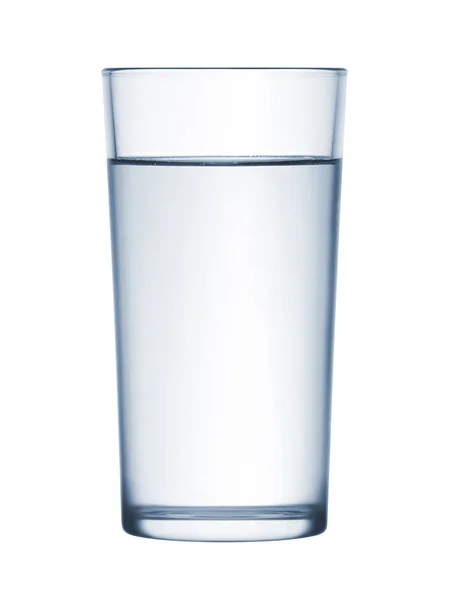 Vaso de agua sobre fondo blanco —  Fotos de Stock