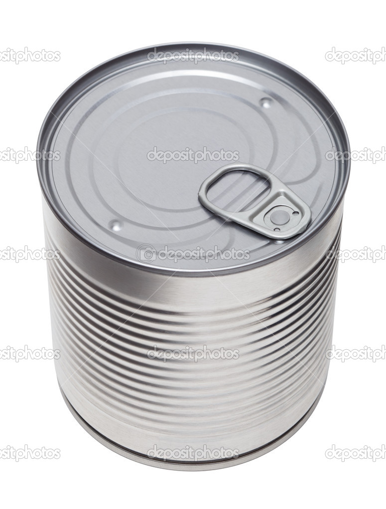 tin can on a white background