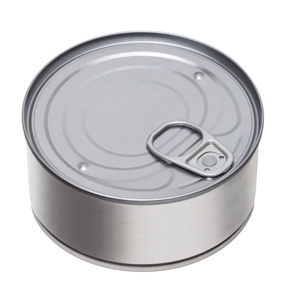 Tin can on a white background — Stock Photo, Image