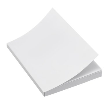 Beyaz arkaplan üzerine boş kitap kapağı