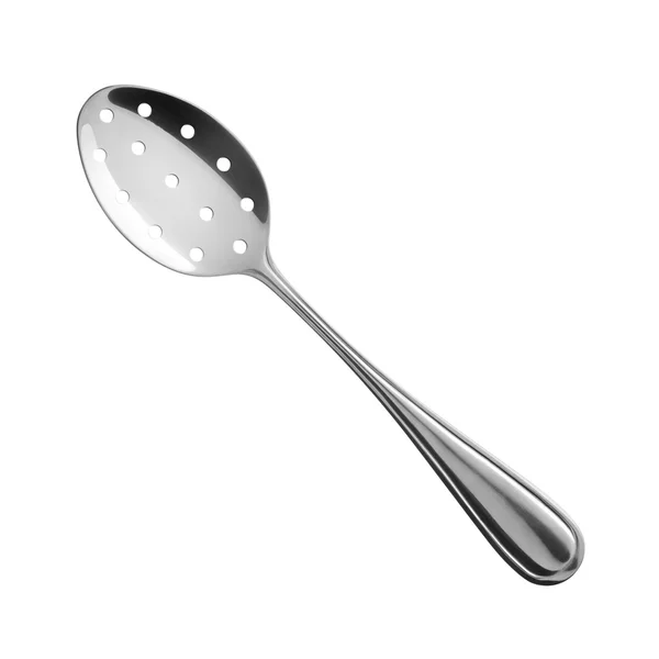 Slotted spoon on white background — Stock Photo, Image