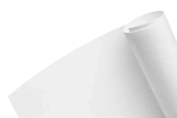 Roll of blank paper on a white background — Stock Photo, Image