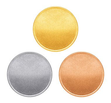 sikke ve madalya ile metal doku için boş şablonları