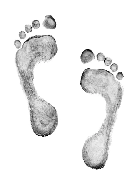 Footprint on a white background — Stock Photo, Image