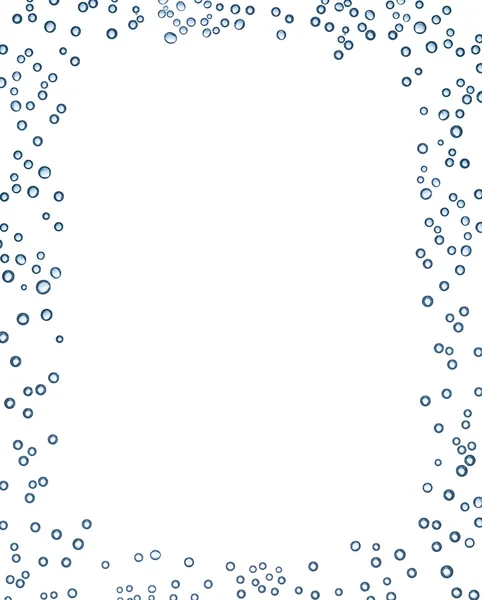 Bolhas de água com um campo para texto — Fotografia de Stock