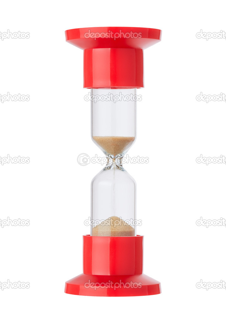 hourglass on white background
