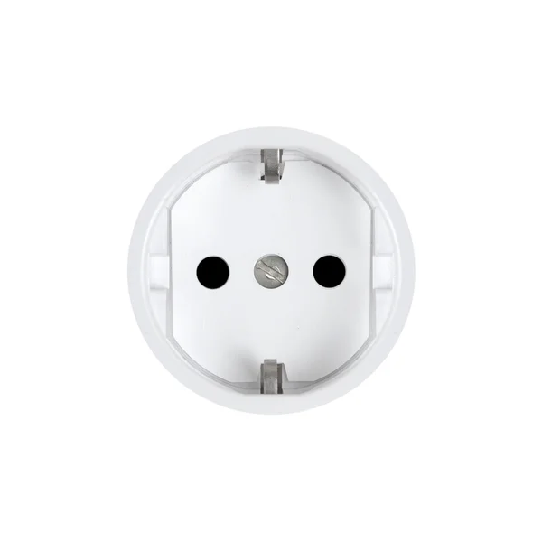 Electric household outlet on a white background — Stock Photo, Image