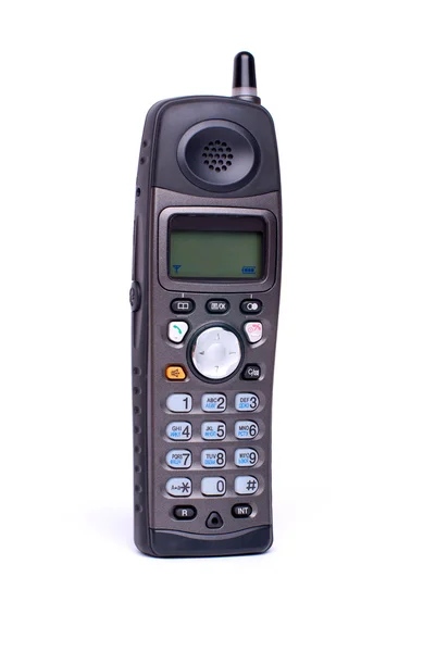 Black radio telephone on white background — Stock Photo, Image