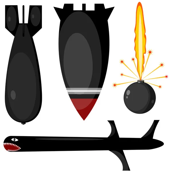 The set bombs and missiles. eps10 — Stock Vector