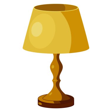 Yellow lamp with shade. eps10 clipart