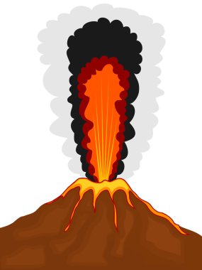 çizgi film görüntüsü bir volkan. eps10