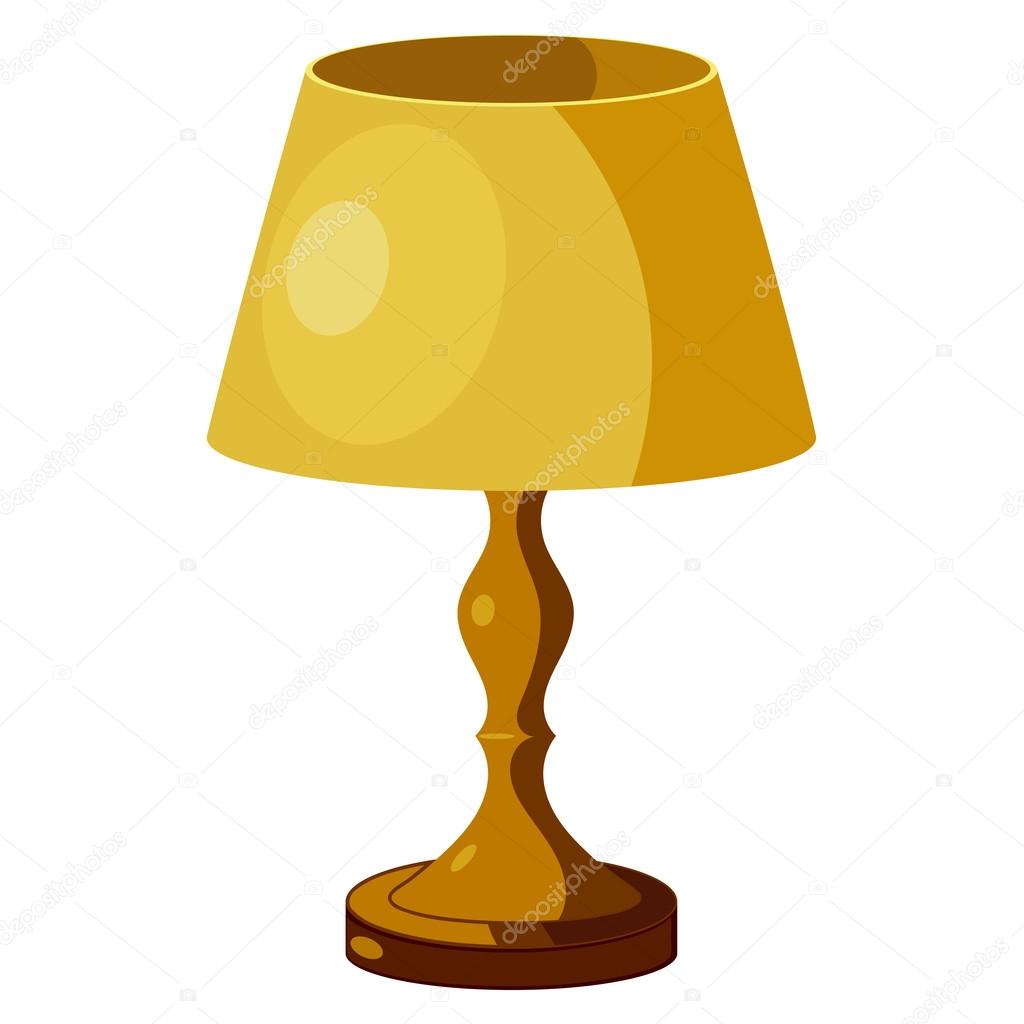 Yellow lamp with shade. eps10