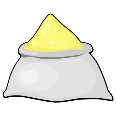 Bir çuval un çizimi. eps10