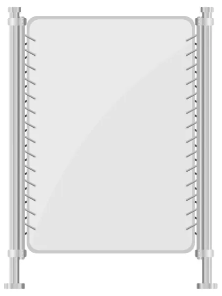 Illustrazione di uno schermo con rack metallici. eps10 — Vettoriale Stock
