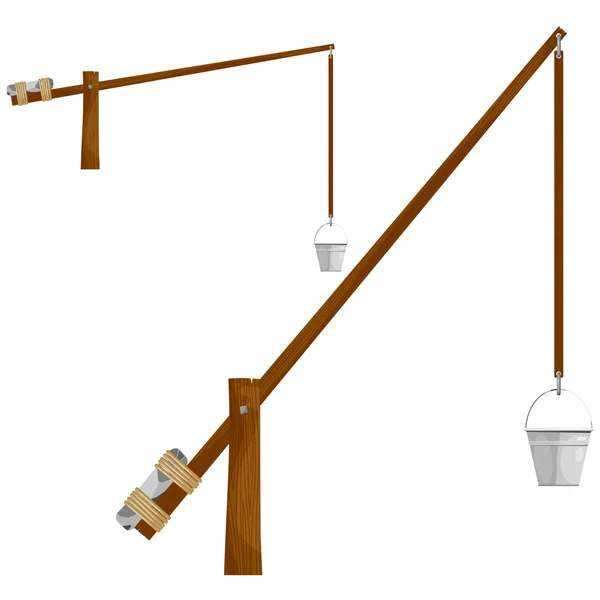 Sump wooden crane. eps10 — Stock Vector
