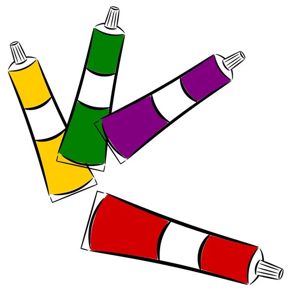Cartoon tubes of paint. eps10 — Stock Vector