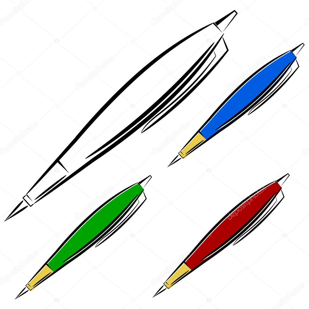 Cartoon pen Vector Art Stock Images | Depositphotos