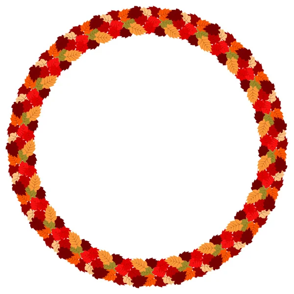 Abstrakter Rahmen von Herbstblättern. eps10 — Stockvektor