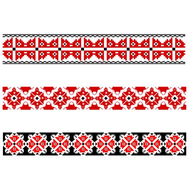 Ulusal Ukrayna nakışlarının unsurları. eps10