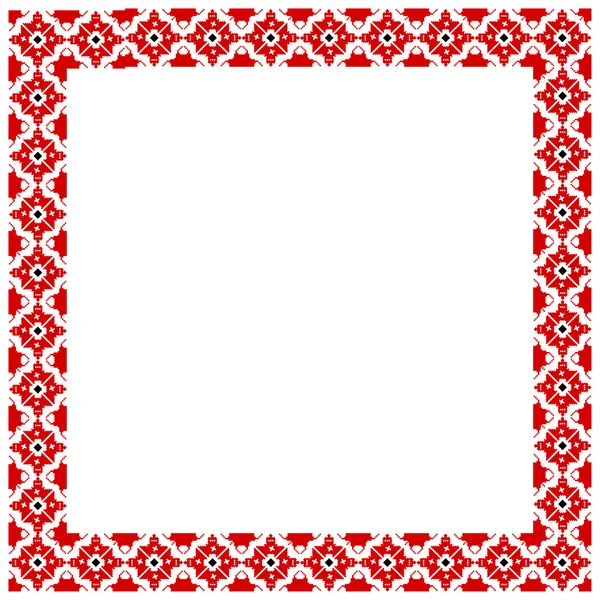 Square frame with traditional Ukrainian elements. eps10 — Stock Vector