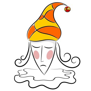 Figürü Pierrot. eps10