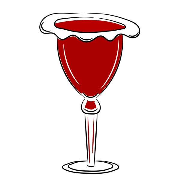 Gelas kartun anggur merah. eps10 - Stok Vektor