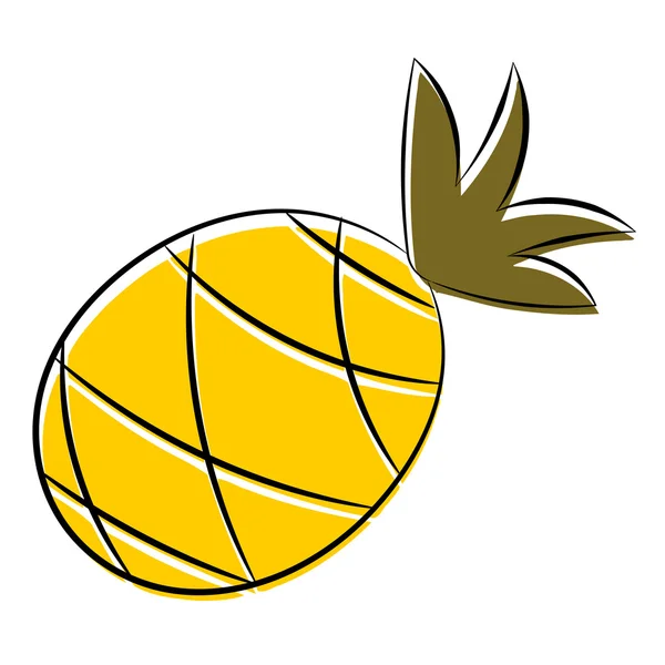 Kreslený ananas. eps10 — Stockový vektor