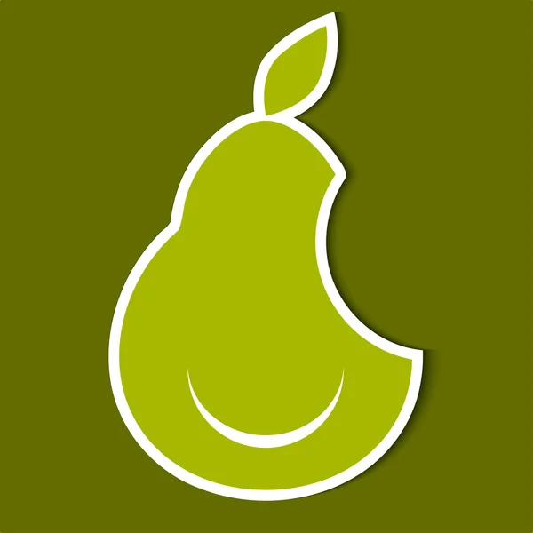 Humorous image of pear. eps10 — Stock Vector