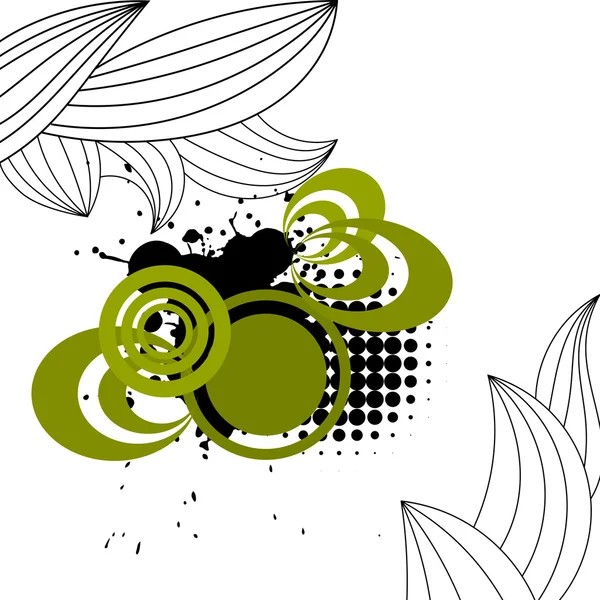 Grunge poster yaprakları ile. eps10