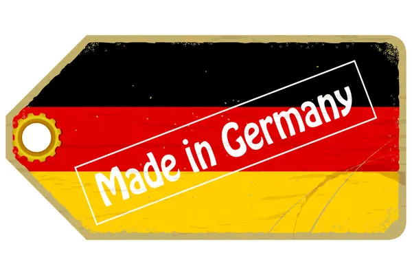 Etiqueta vintage con la bandera de Alemania — Vector de stock