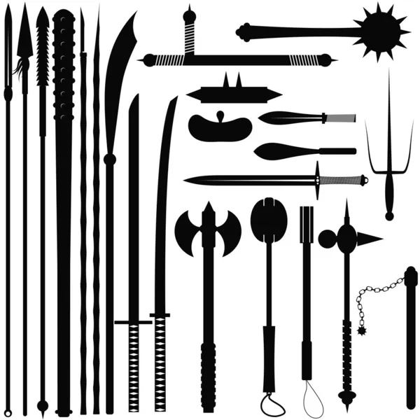 Set bladed weapons — Stock Vector