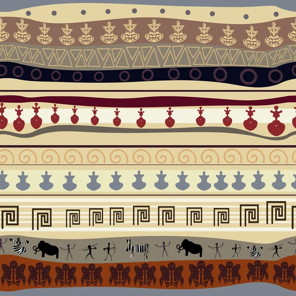 Naadloze tribal textuur — Stockvector