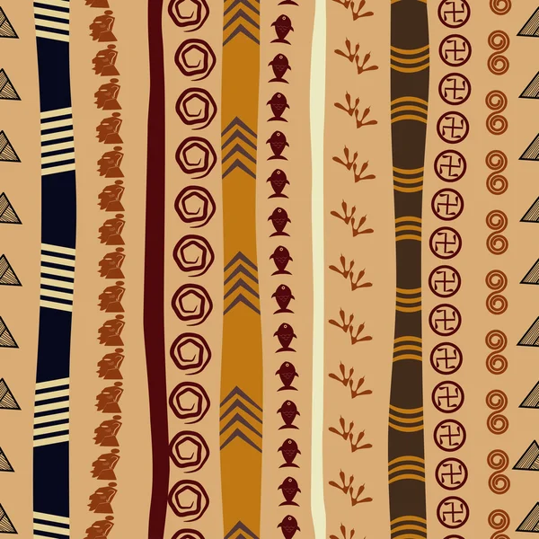 Nahtlose Textur mit afrikanischen Motiven — Stockvektor