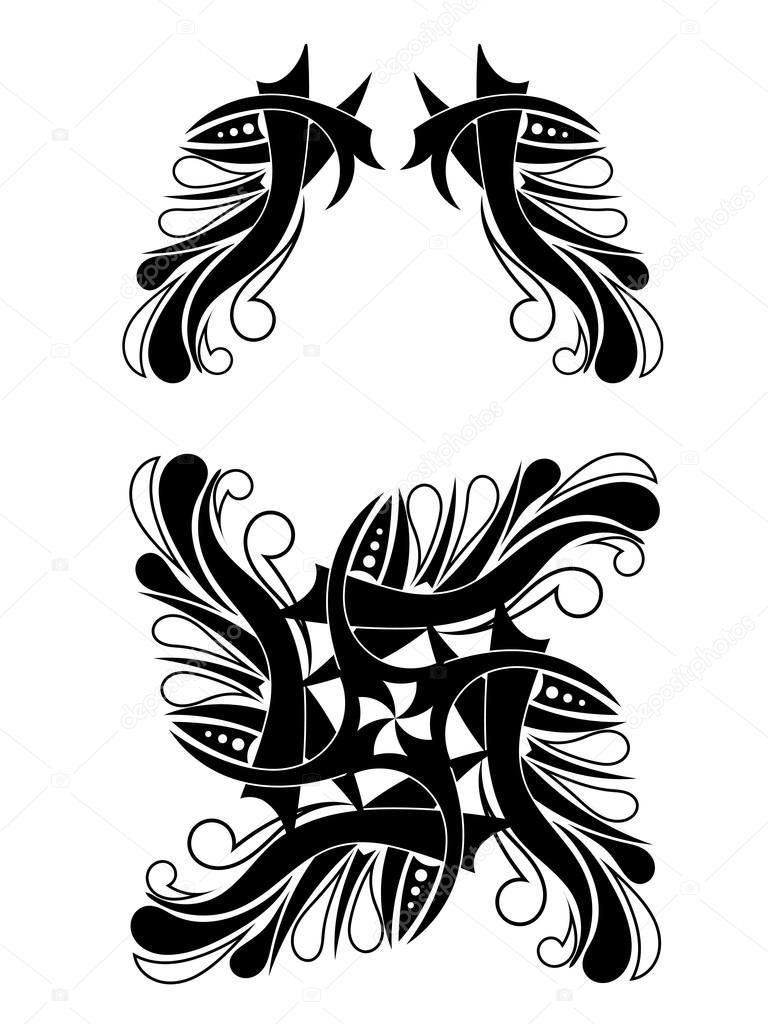tattoo tribal preto e branco