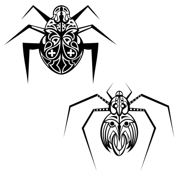 Spider tetoválás — Stock Vector