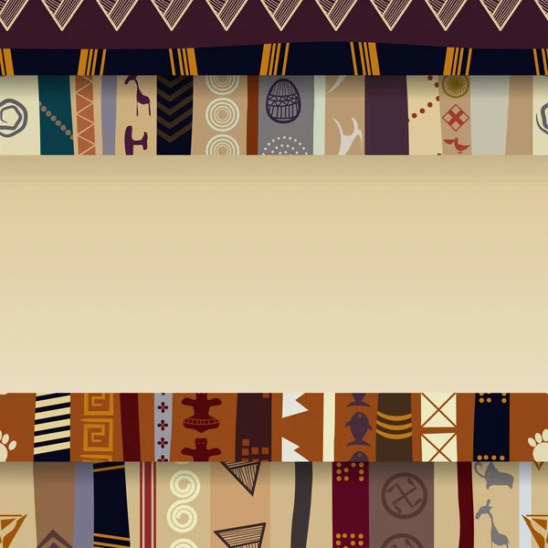 Abstrakter Hintergrund mit afrikanischen Ornamenten — Stockvektor