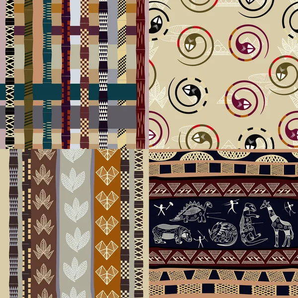 Ensemble de motifs tribaux africains — Image vectorielle