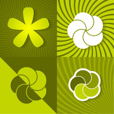 Çiçeklerle yeşil bir arka plan oluştur