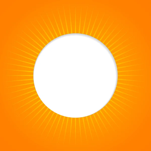 Orange abstract background with sun — Stock Vector