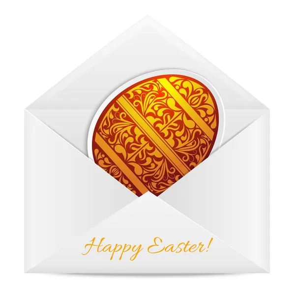 Paper envelope with a Easter Egg — Stock Vector