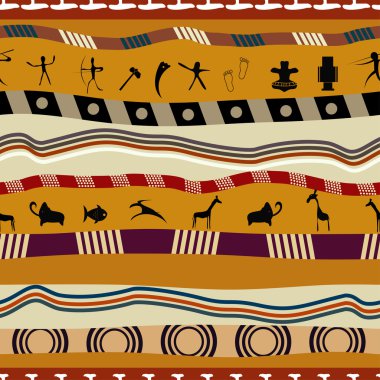 aşiret tarzı, hayvanlar ve pe rakamlar ile Seamless Modeli